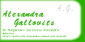 alexandra gallovits business card